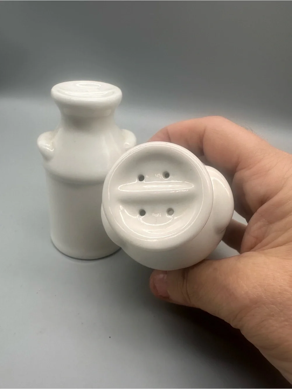 White Ceramic Rooster Salt & Pepper Shaker Set - Classic Farmhouse